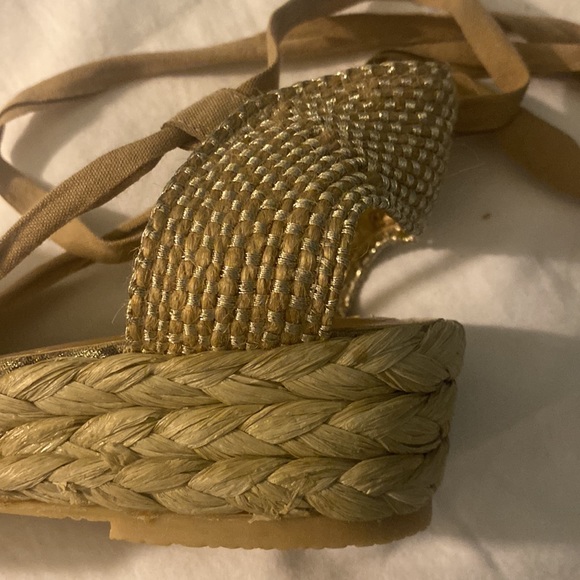 NEW Stuart Weitzman Denia Cheetah Linen Wedge Shine Espadrilles 8.5 / 9 - Picture 3 of 6